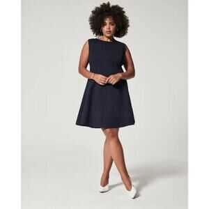 Spanx The Perfect Fit And Flare Navy Blue Dress Size Small